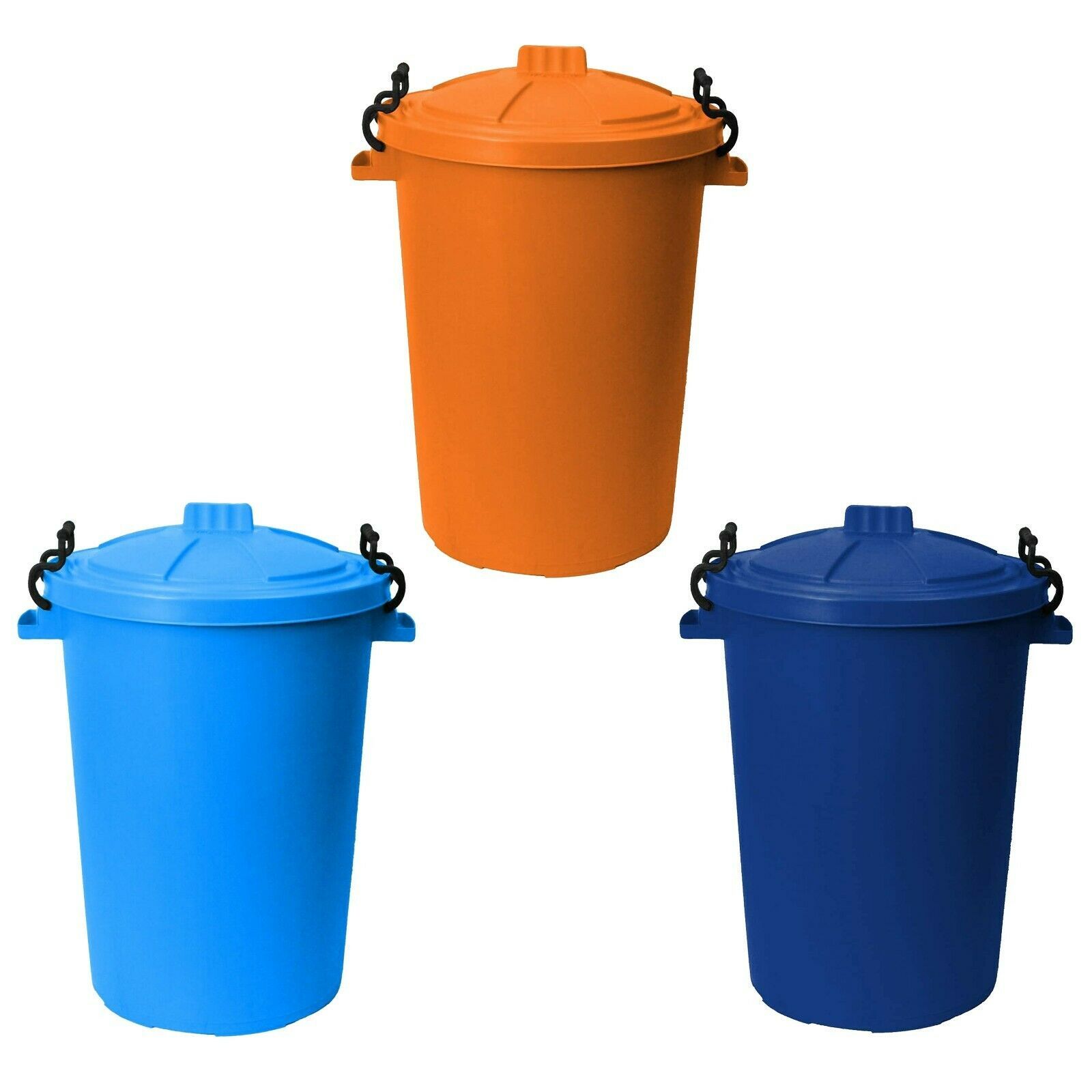 Orange or Blue Lidded bin